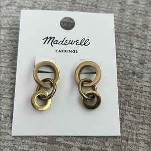 Madewell Gold Circle Link Earrings